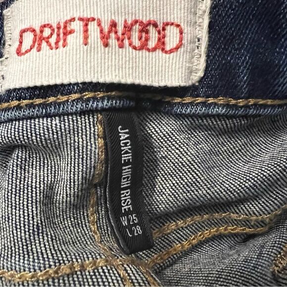 DRIFTWOOD Jackie High Rise Skinny Raw Hem Denim Jeans 25 - Picture 5 of 13